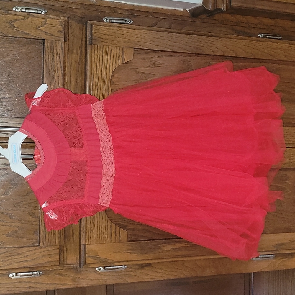 Red Princess Dress with Twirl Skirt